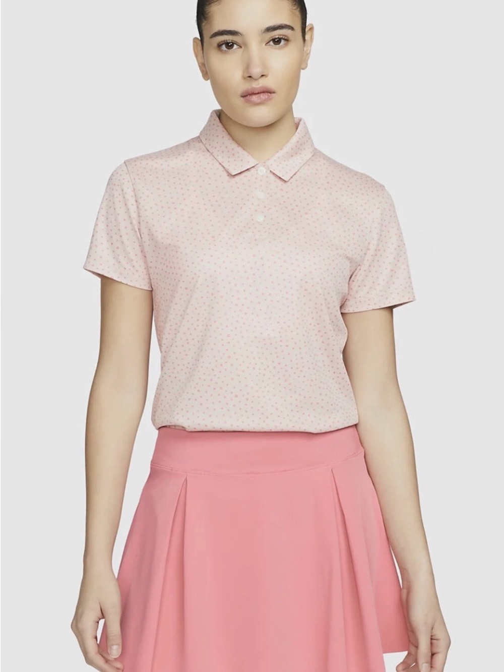 Nike Dri-FIT Victory Women's Printed Golf Polo Pink Dots